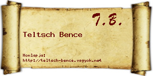 Teltsch Bence névjegykártya